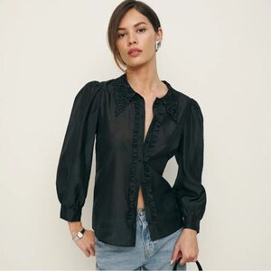 Reformation Indy Top Black - Size 8